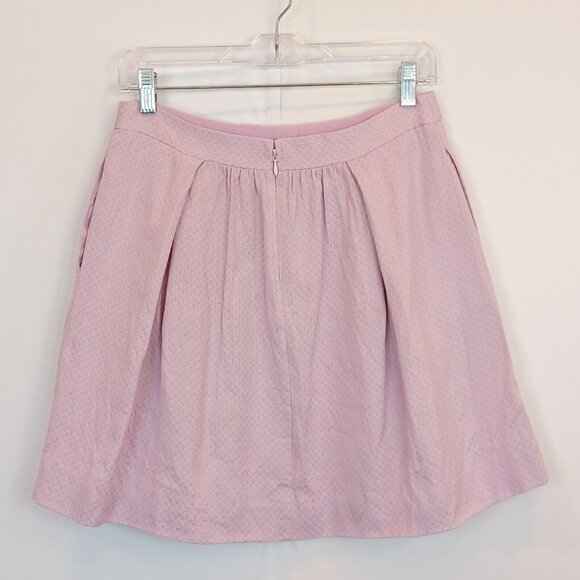 J Crew Women Skirt Purple Sz 4 Pleats Skater Lined Preppy Classic Pastel Easter - Picture 3 of 13